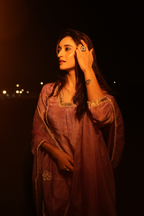 LILAC SILK SHIMMER SUIT SET