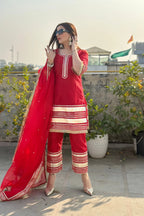 NAZAQAT SILK STRAIGHT SUIT SET