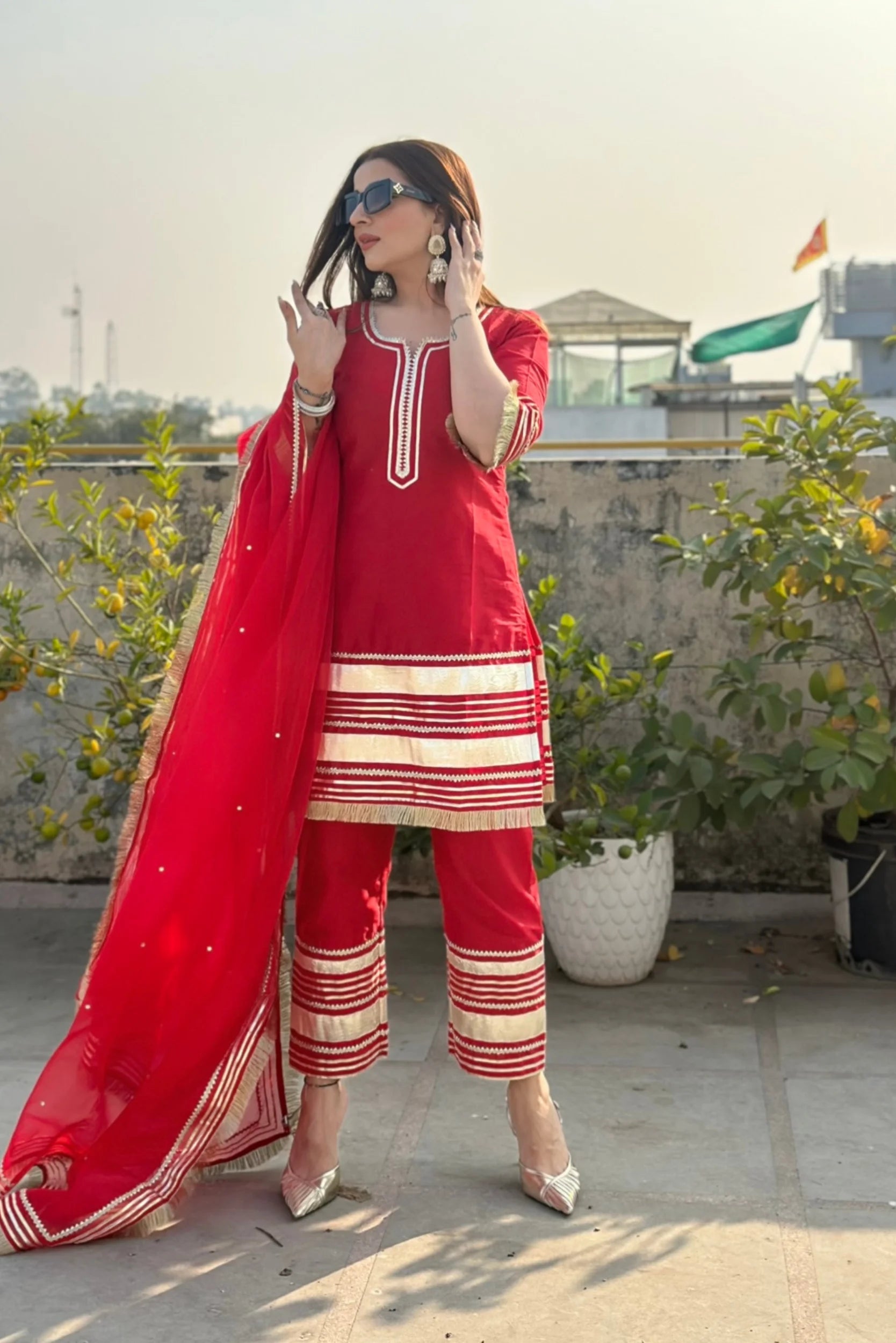 NAZAQAT SILK STRAIGHT SUIT SET