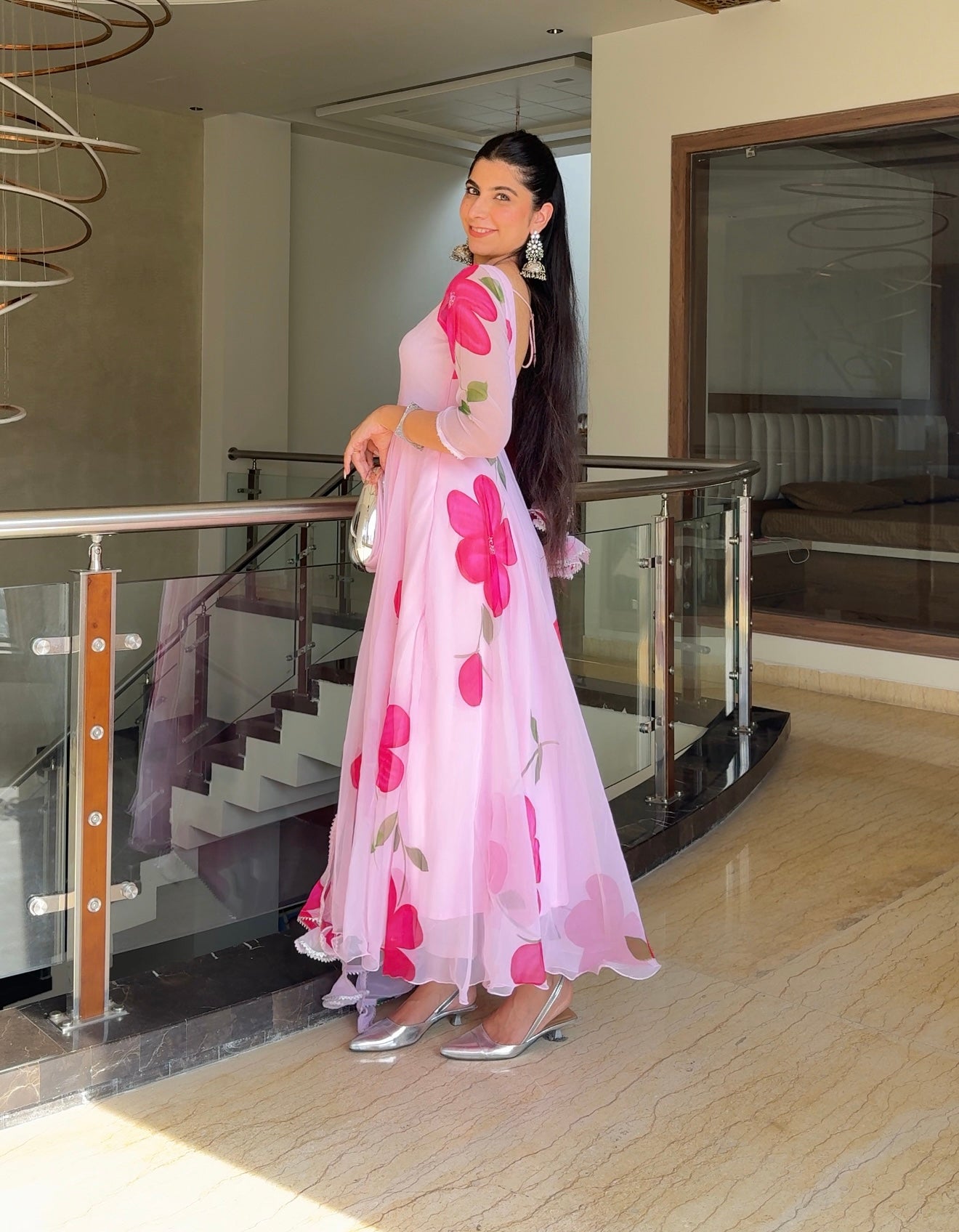 RANI HANDPAINTED PURE GEORGETTE SUIT SET