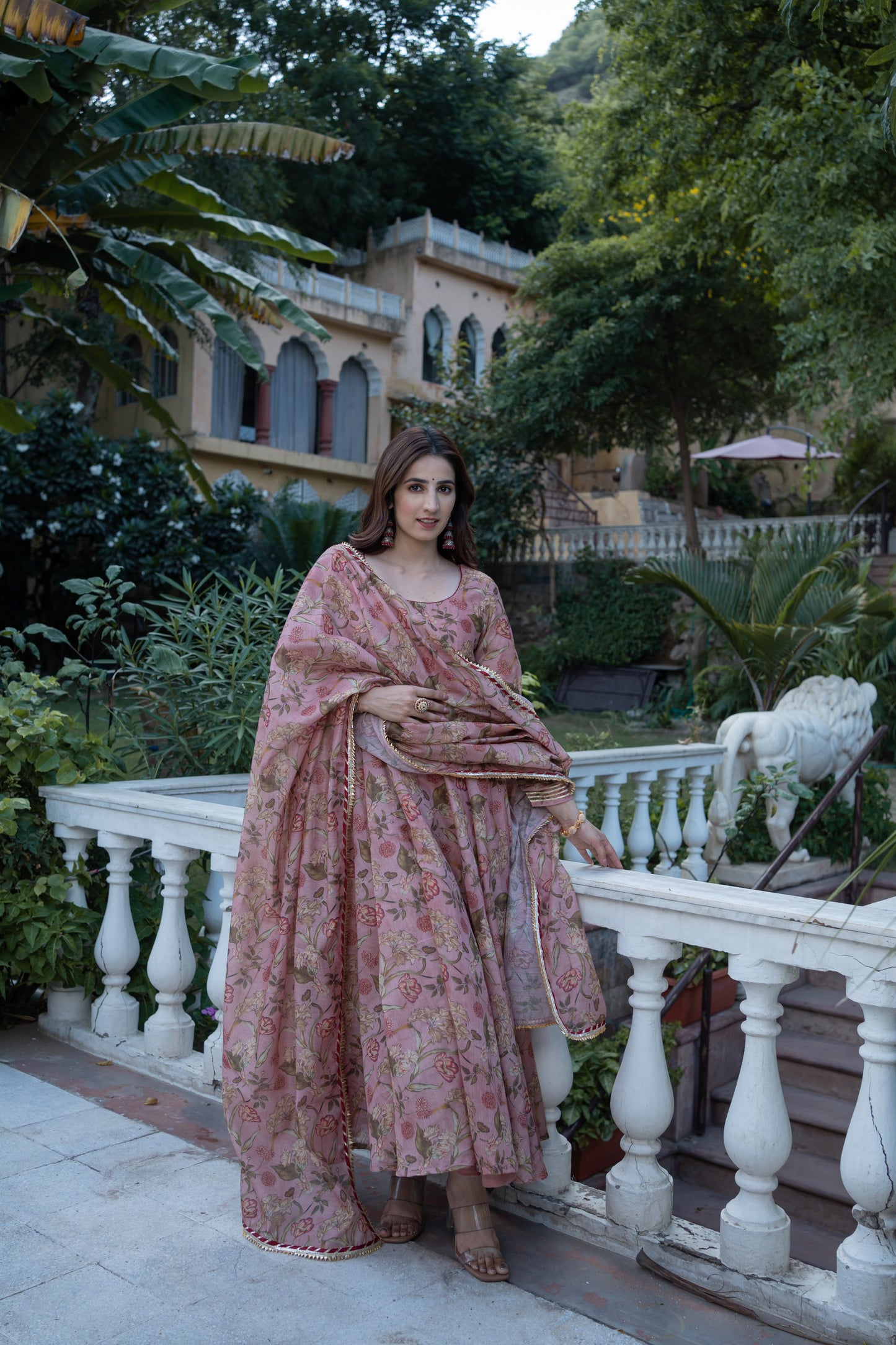 FLAMINGO CHANDERI SUIT SET