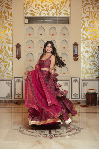 MADHUBALA CHANDERI LEHENGA SET