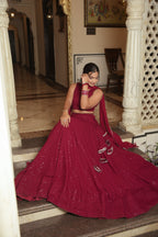 INAYAT CHIKANKARI LEHENGA SET