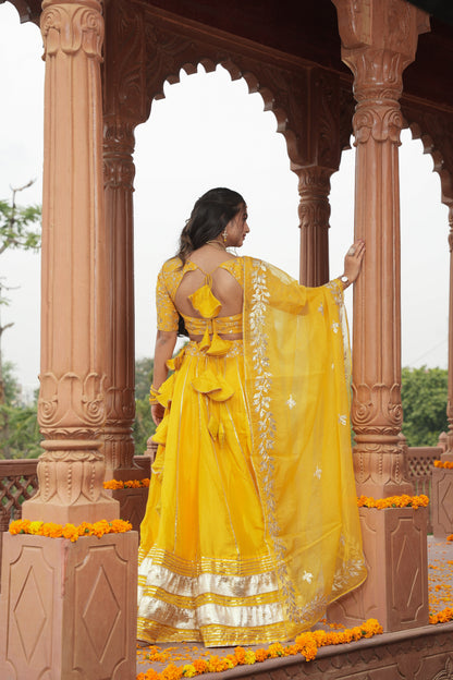 SHAGUN HALDI SILK LEHENGA SET