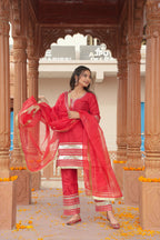 NAZAQAT SILK STRAIGHT SUIT SET