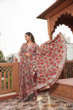 ROYAL BLUSH PURE HANDBLOCK COTTON SUIT SET