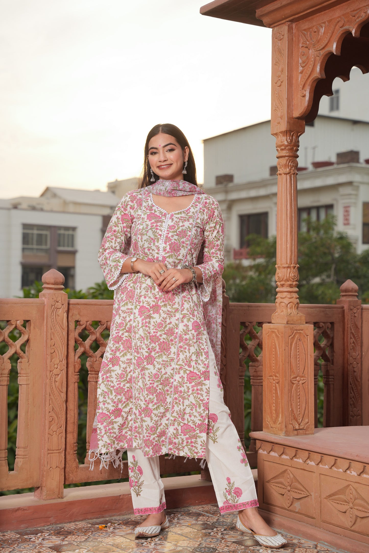 JASMINE HANDBLOCK COTTON SUIT SET