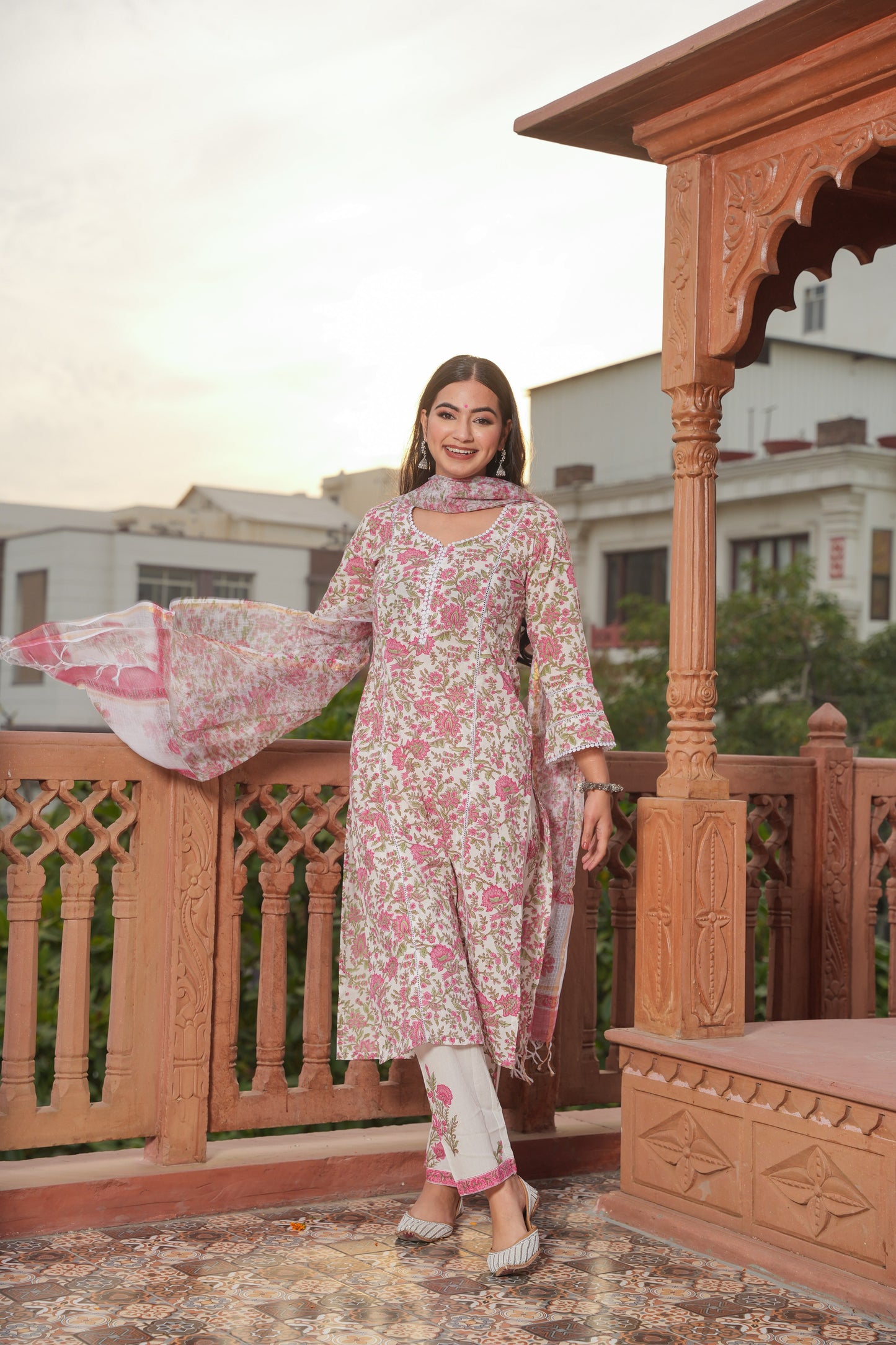 JASMINE HANDBLOCK COTTON SUIT SET