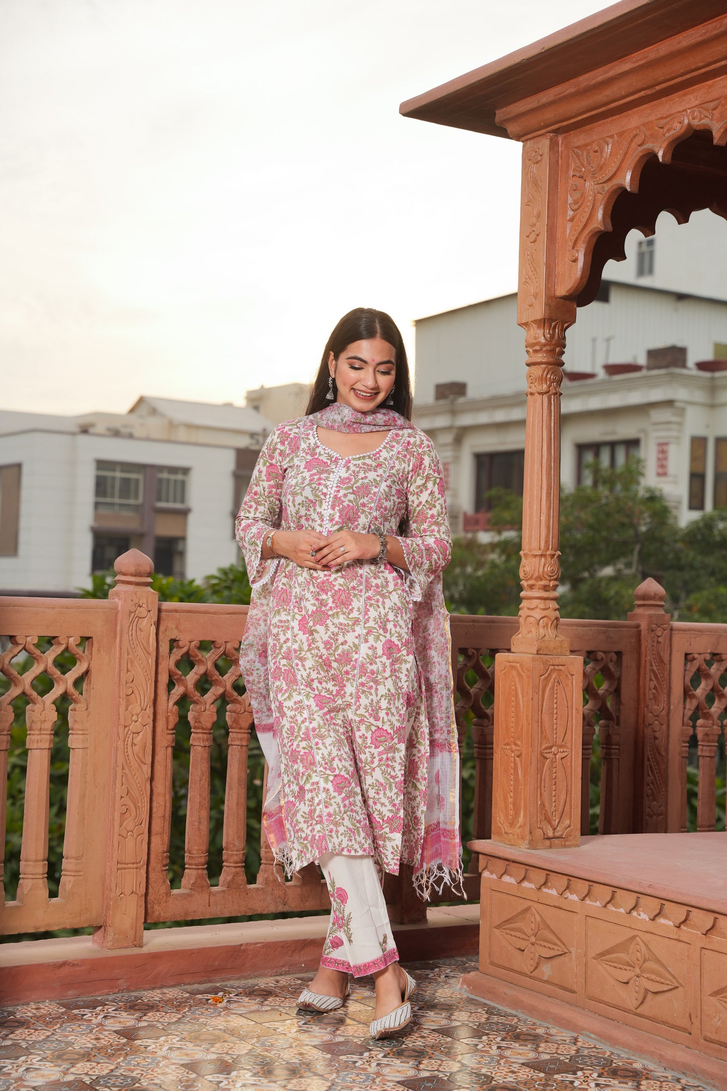 JASMINE HANDBLOCK COTTON SUIT SET