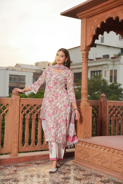 JASMINE HANDBLOCK COTTON SUIT SET