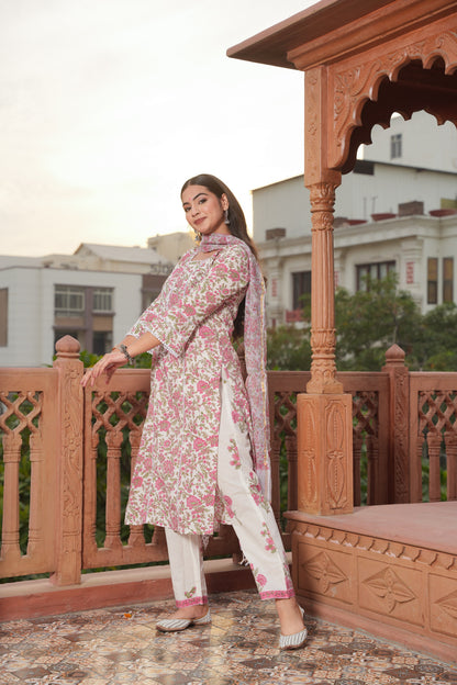 JASMINE HANDBLOCK COTTON SUIT SET