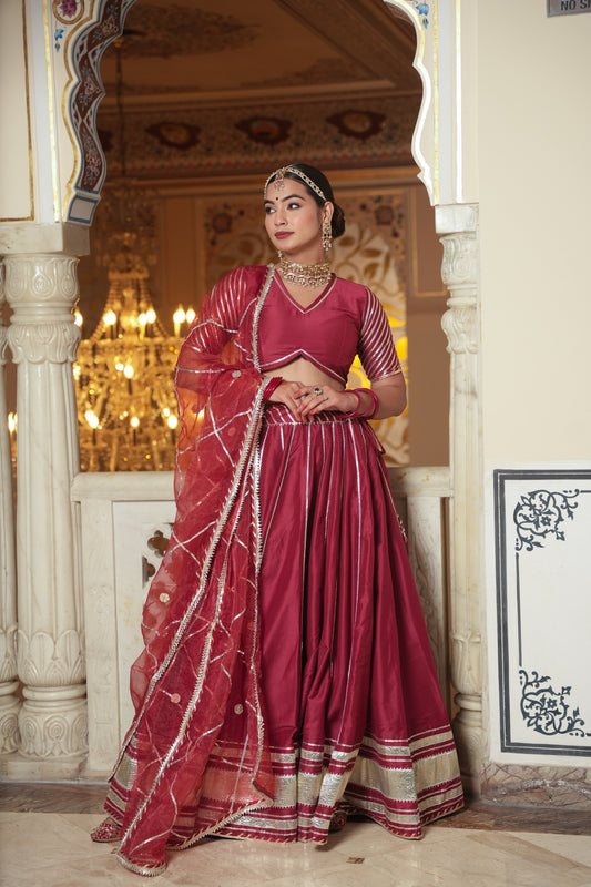 RAJWADA SILK LEHENGA SET