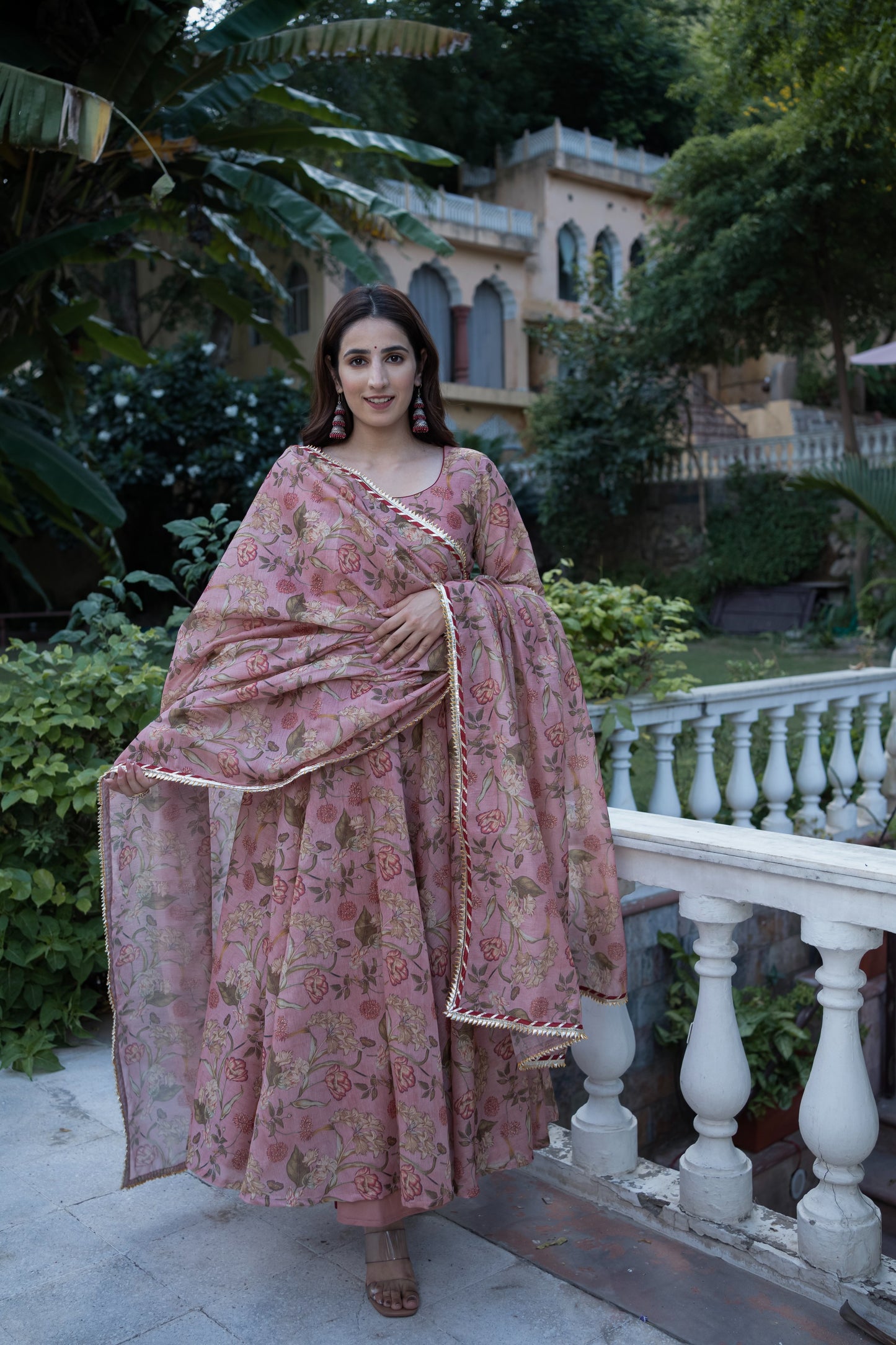 FLAMINGO CHANDERI SUIT SET