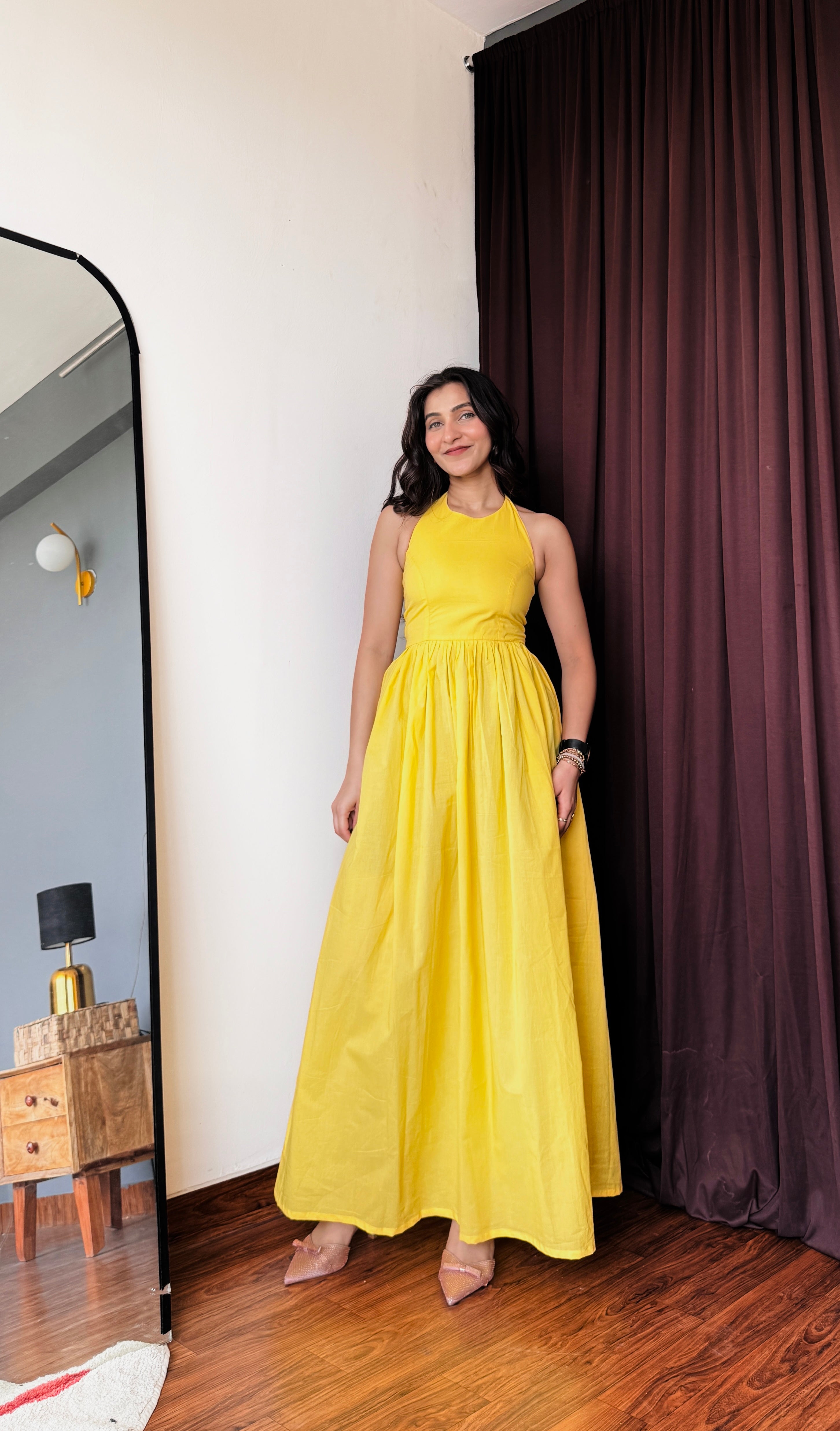 BUTTER YELLOW COTTON DRESS