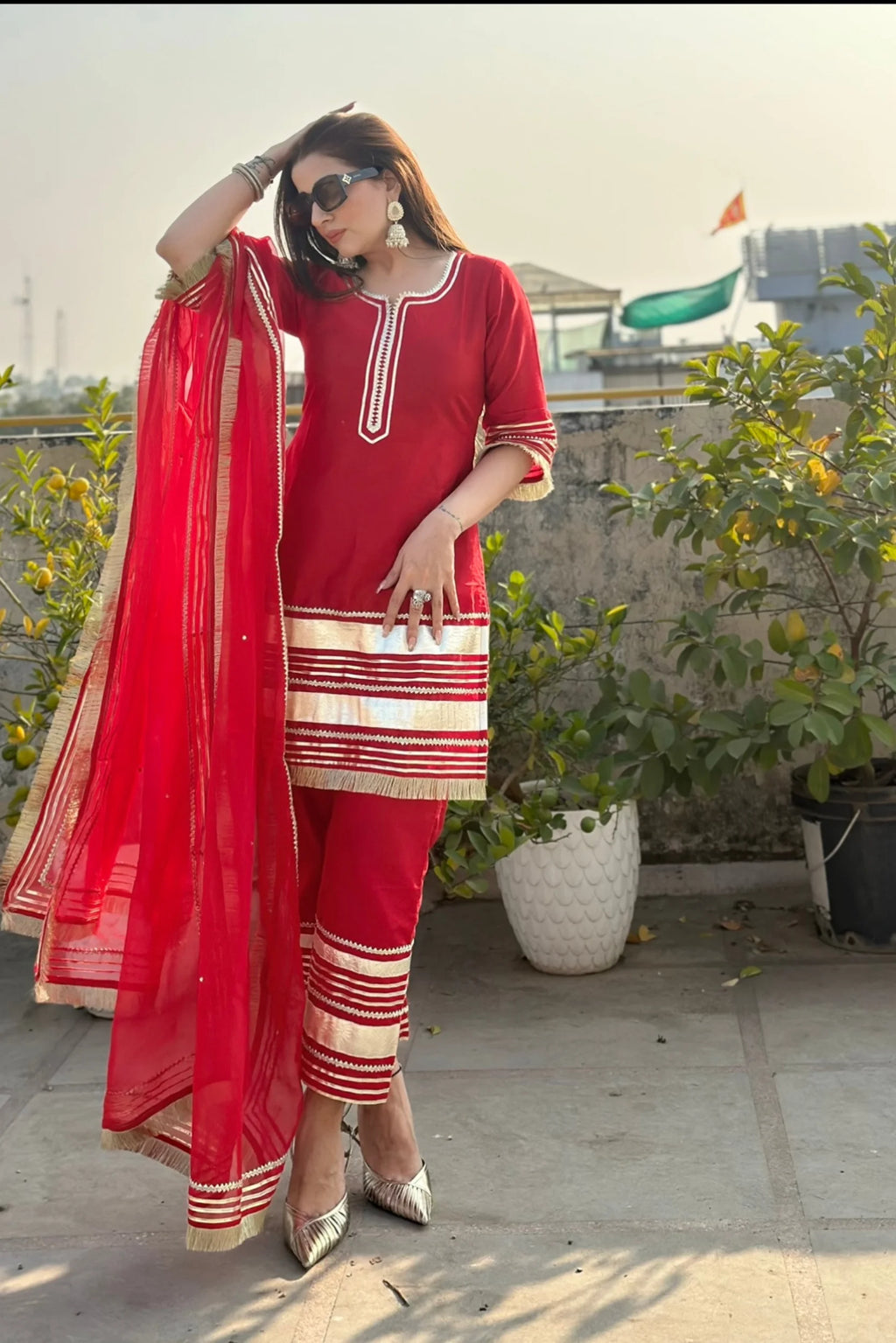 NAZAQAT SILK STRAIGHT SUIT SET