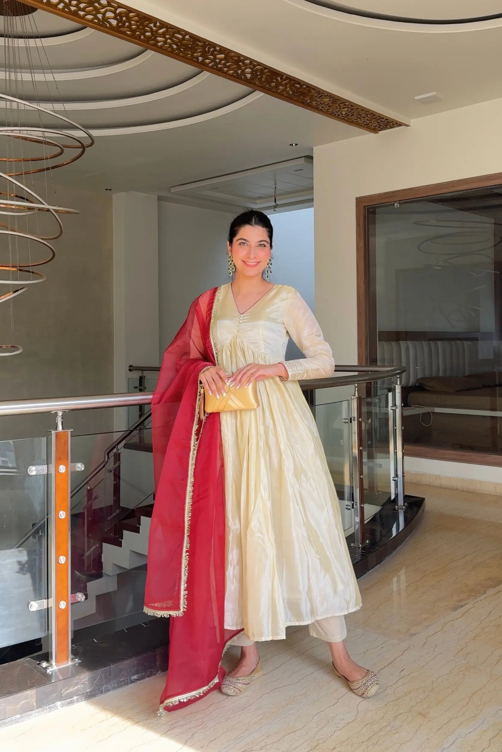 KARISHMA SHIMMER ANARKALI SUIT SET