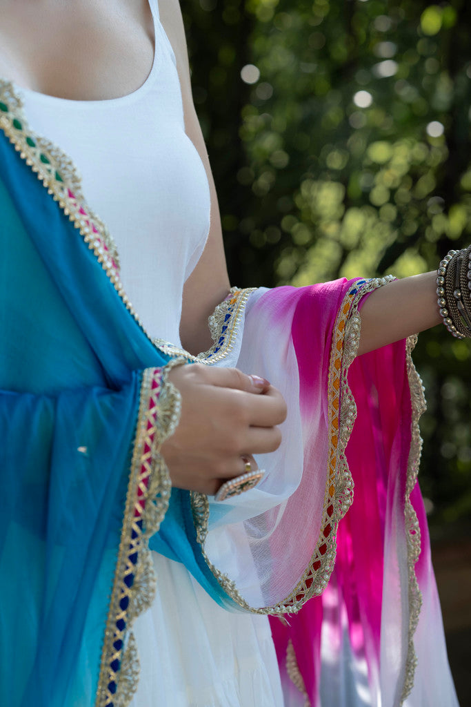 SNOWWHITE COTTON TIERED SUIT SET