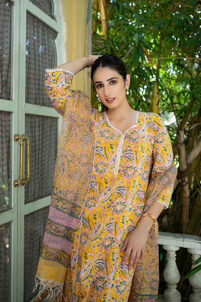 FAIRY HANDBLOCK COTTON SUIT SET