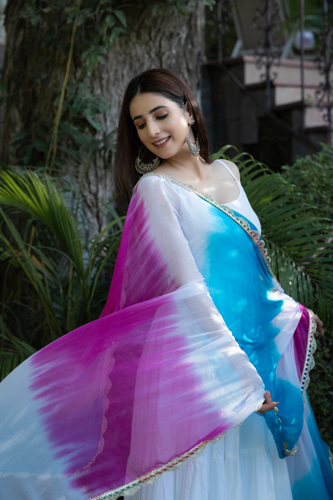 SNOWWHITE COTTON TIERED SUIT SET