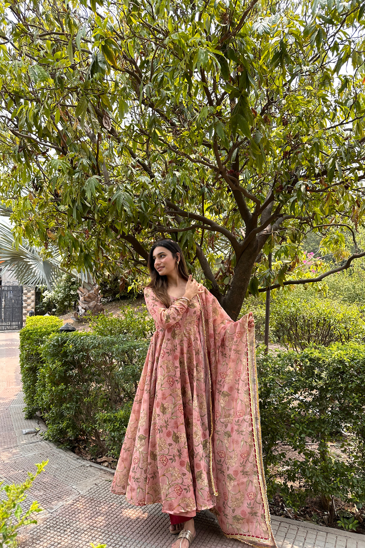 FLAMINGO CHANDERI SUIT SET